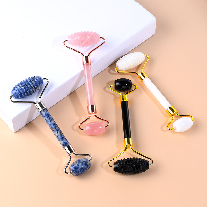 Double Head Jade Facial Roller Massager